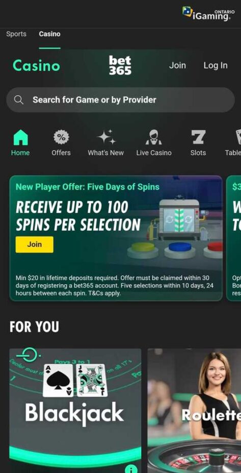 Bet365 Homepage
