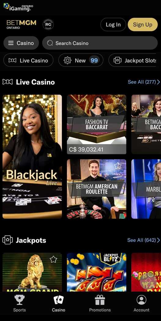 BetMgm Casino Homepage