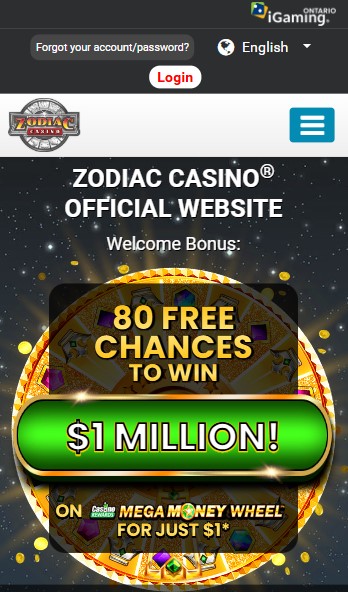 ZodiacCasino Homepage