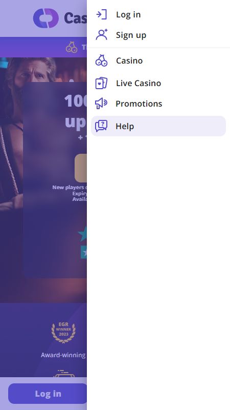 CasinoDays navigation menu