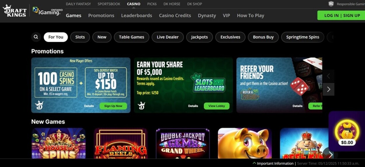 Draftkings Homepage Casino Canada